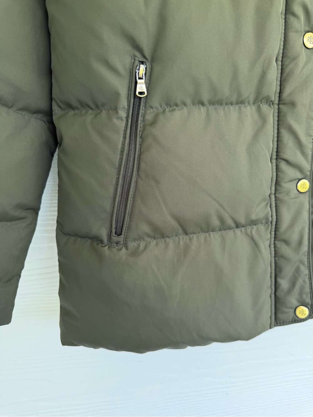 Ralph Lauren Olive Green Quilted Puffer Jacket - Women's - Picture 5 of 12